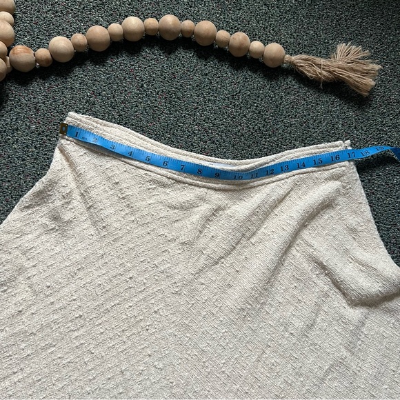 ZARA Cream White Cotton Tweed A-line Full Circl Midi Maxi Fringe Modest Skirt XL - Picture 14 of 16